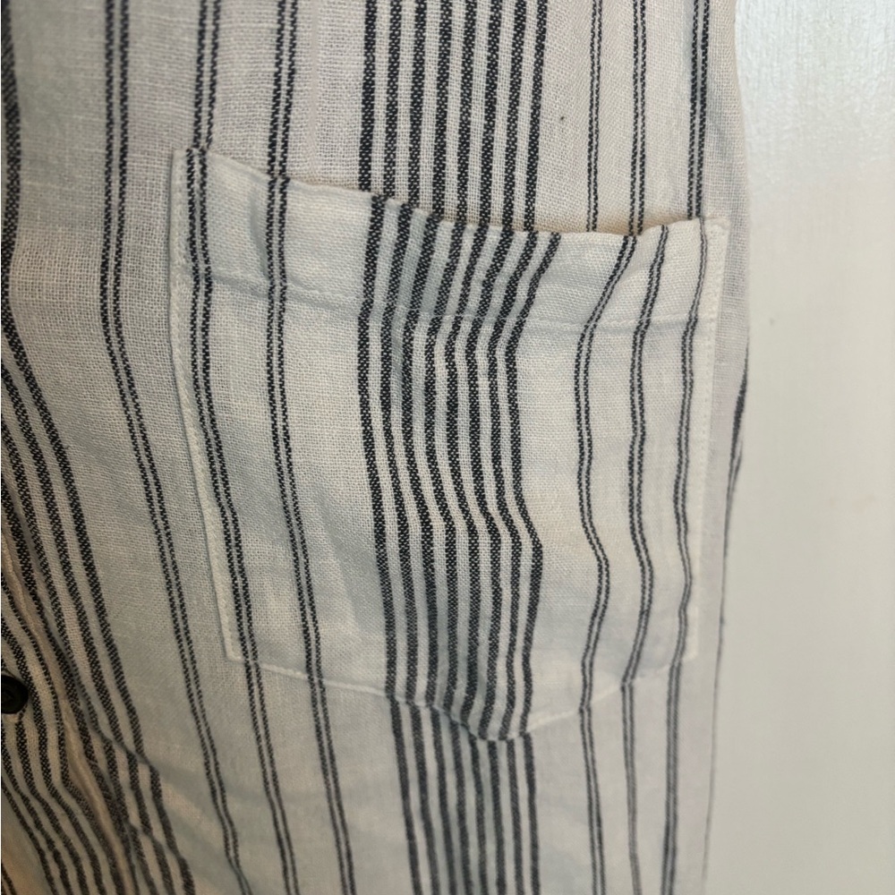 GAP Blue and White Linen Blend Striped Midi Dress XXL NWT - Picture 6 of 10